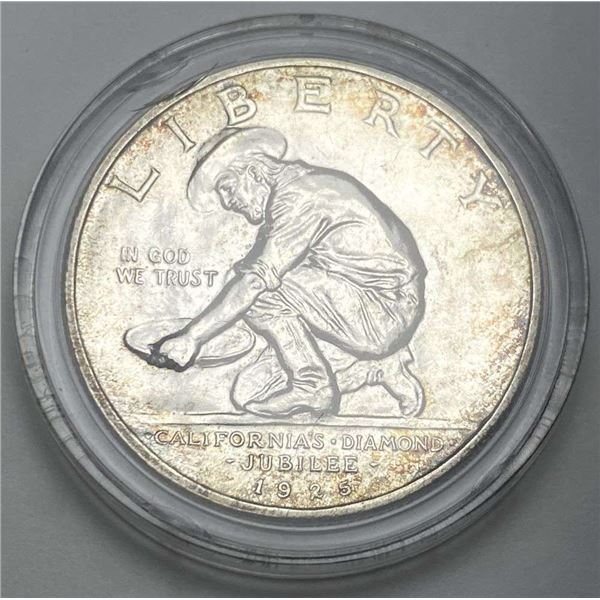 1925-S U.S. California's Diamond Jubilee Commemorative Silver Half Dollar MS63