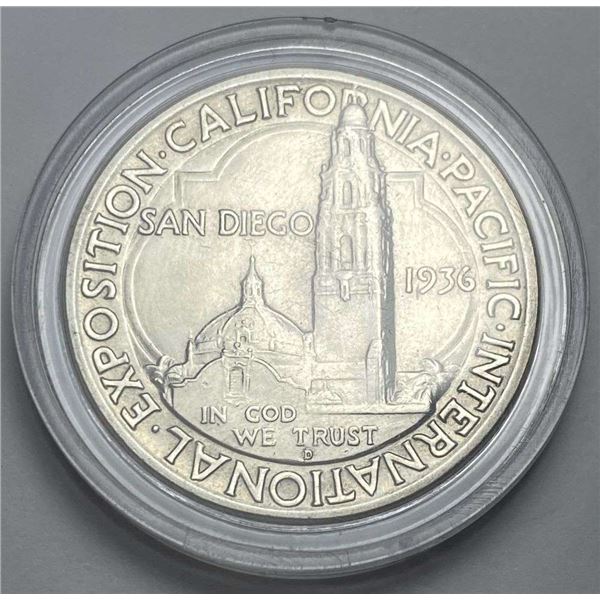 1936-D U.S. San Diego Commemorative Silver Half Dollar MS64
