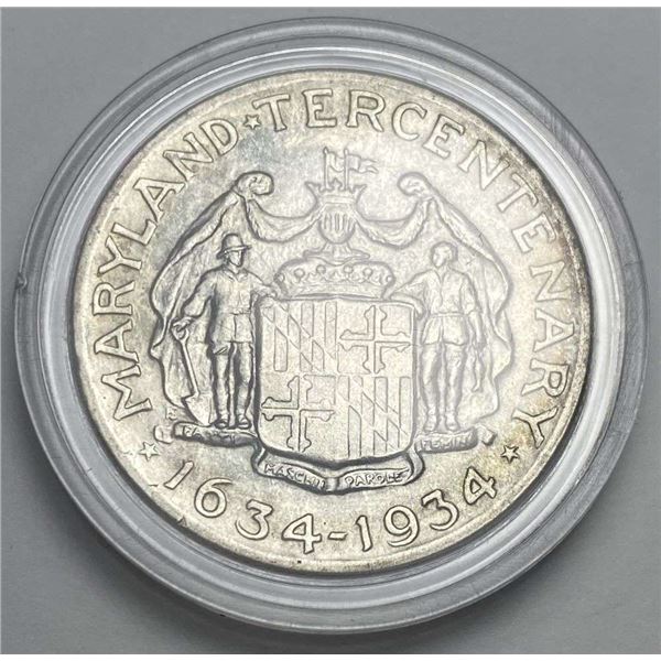 1934 U.S. Maryland Tercentenary Commemorative Silver Half Dollar MS64