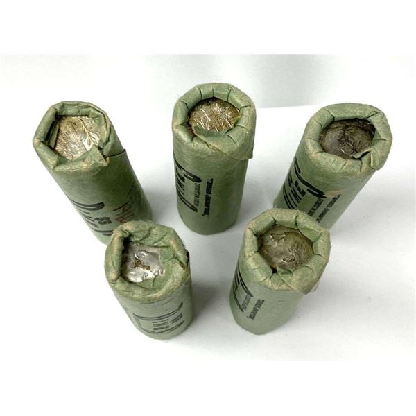 (5) Original Mint Condition Roll (50 each) 90% Silver Roosevelt Dimes