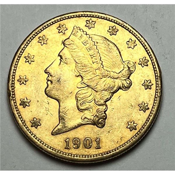 Last Minute! 1901-S Gold $20 Liberty Head AU55