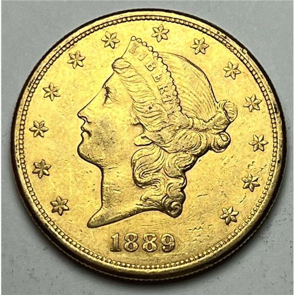 Last Minute! 1889-S Gold $20 Liberty Head AU58