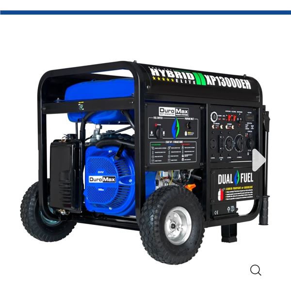 DuroMax XP13000eh Duel Fuel, Minnor Marks On Frame, Has only 3mins on Clock, New Condition