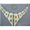 Image 2 : Outstanding 18" White Ivory and Gold Nugget Necklaces (1)