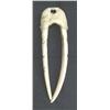 Image 1 : White Ivory Female Walrus Head mount Scrimshawed with Alaskan Animals, 23" Tusks, Min. Bid $600 (43)