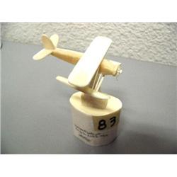 Fairchild 71 c.1930 Plane with Working Propeller made of Ivory by Thomas Pushruk of King Island 2005
