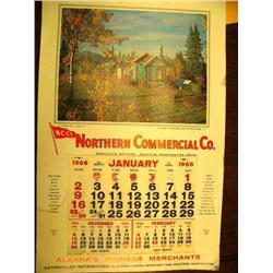 Northern Commercial Co. Calendar, 1966 With Map of Alaska on Back (54)