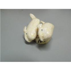 Pair of Beluga Whales 2 1/2" by Mark Seeagana  112F (1)