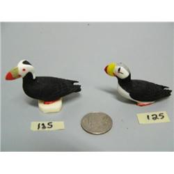 Pair of Puffins, 2 1/2" by Charlie Kokuluk (1)