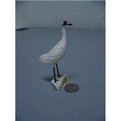 4 1/4" Whooping Crane Ivory, by Charlie Kokuluk 750A