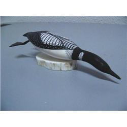 Swimming Common Loon 8" Long by Fred Mayac 16C