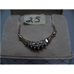 Necklace with 9 Marquis cut Diamonds, Total Weight 2cts. Min. Bid $900, Replacement Cost $5,500  (52
