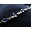 Image 2 : Fabulous Blue Tanzanite and Diamond 14k. Gold Tennis Bracelet, 11 Tanzanite's, 120 Diamonds, Replace