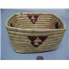 Image 1 : Dyed Alaskan Open Top Grass Basket, Red and Blue Design (44)