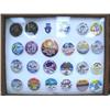 Image 1 : Collection of Iditarod Booster Buttons 1974-1998 Frame Size 15" x 19"(54)