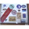 Image 1 : Collection of Iditarod Assorted Buttons, Pins, Frame Size 10" x 13"  (54)