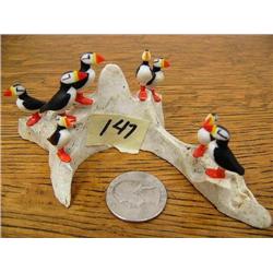 8 Ivory Bird Puffins by Al Mayac 63F