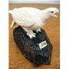 Image 1 : 5 1/2" Carved White Ivory Eagle by Roger Silook on Soapstone  520C