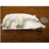Image 1 : 4" Sleeping Whit Ivory Bear (33)