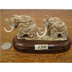 5 1/2" Pair of Bone Mammoth, Imported (33)