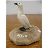 Image 1 : 3 1/2" Ivory Cormorant by Roger Silook Sr. Mounted on Whale Bone (33)