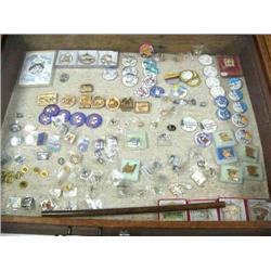 Collection of Iditarod assorted Pins and Laser Buttons