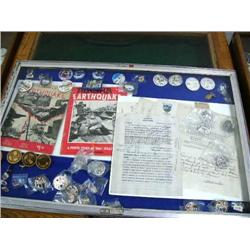 Fur Rondy Pins Including: 1999, 2001, Wood Laser Pins, Other assorted Fur Rondy Buttons and Pins and