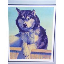 Fred Machetanz Signed and Numbered 591/950 "Veteran of the Trail" Frame Size 28" x 23 1/2" (36)