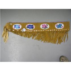 Ceremonial tanned hide & beadwork made by Elizabeth Seauk - Ahtabaskan  (56)