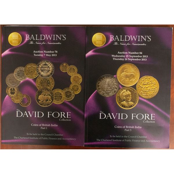 Baldwin's. The David Fore Collection of Indian Coins Parts 1 & 3