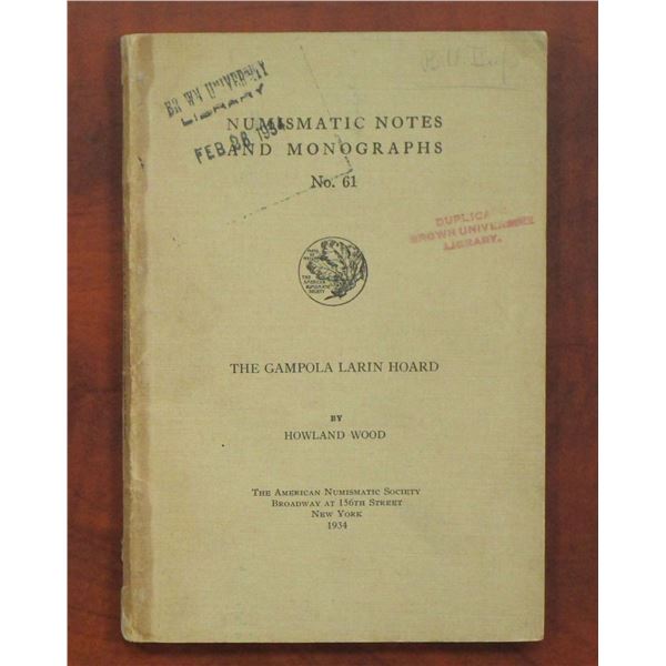 Wood, Howland. The Gampola Larin Hoard