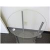 Image 2 : Clear Round Table w/ Metal Legs 16" dia, 24"H