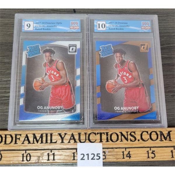 LOT OF 2 - OG ANUNOBY RATED ROOKIE GRADED BASKETBALL CARDS