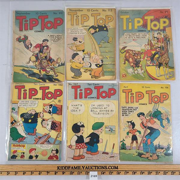 LOT OF 6 - TIP TOP COMICS - 10 CENTS