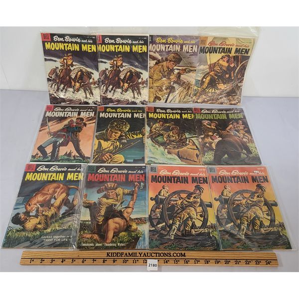 LOT OF 10 - DELL COMICS - BEN BOWIE & HIS MOUNTAIN MEN- 10 CENTS