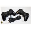Image 1 : 2 PS3 DUAL SHOCK 3 CONTROLLERS W/CABLES