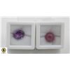 Image 1 : #92-UNHEATED AMETHYST 4.40 CT  & HEATD RUBY 7.85 C