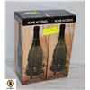 Image 1 : SET OF 2 NEW HOME ACCENTS WINE BOTTLE TEA-