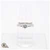 Image 1 : #302-0.75 CT CLEAR CUBIC ZIRCONIA RING SIZE 8.5