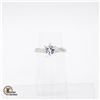 Image 1 : #306 1.0 CT CLEAR STONE SOLITAIRE RING SIZE 6