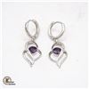 Image 1 : #289-1.0 CT PURPLE STONE WITH CLEAR ACCENTS IN