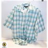 Image 1 : SEAN JOHN XXL BUTTON UP T-SHIRT PLAID BLUE, WHITE-