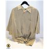 Image 1 : SUEDED XXL COFFEE BROWN BUTTON UP T-SHIRT