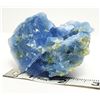 Image 1 : 4)  BLUE CALCITE ROUGH MINERAL SPECIMEN,