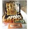 Image 1 : 15)  BOX FULL OF INTERNATIONAL COINS AND PAPER