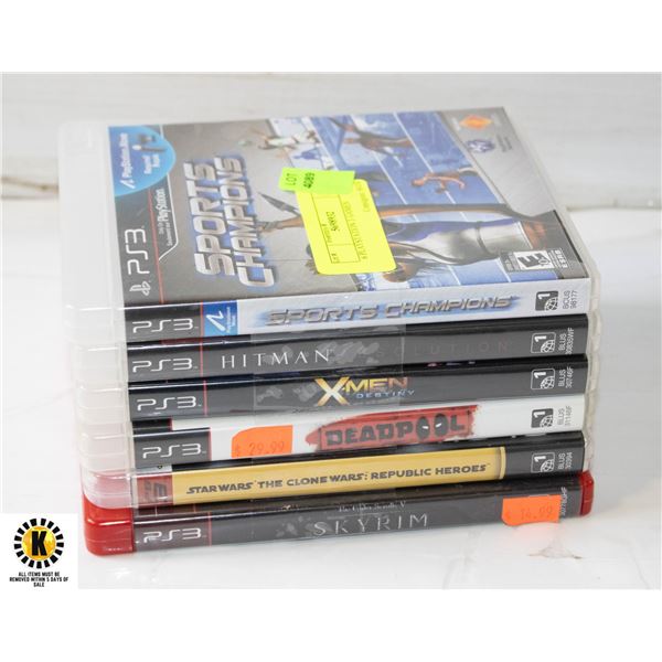 6 PLAYSTATION 3 GAMES