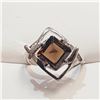 Image 1 : S340-114 SILVER SMOKEY QUARTZ(2.35CT) RING