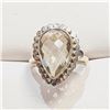 Image 1 : S340-108 SILVER GREEN AMETHYST(5.45CT) RING