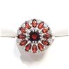 Image 1 : S340-126 SILVER GARNET CZ(2.7CT) RING