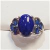 Image 1 : S340-115 SILVER LAPIS BLUE SAPPHIRE(9.35CT) RING